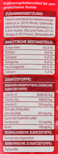 Gut & Günstig Lieblings Streifen Hundeleckerli mit Rind, 15 x 200g Packungen