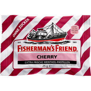 Fishermans Friend Cherry ohne Zucker, 24 x 25g Beutel