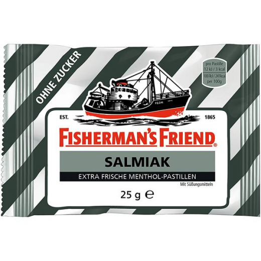 Fishermans Friend Salmiak ohne Zucker, 24 x 25g Beutel