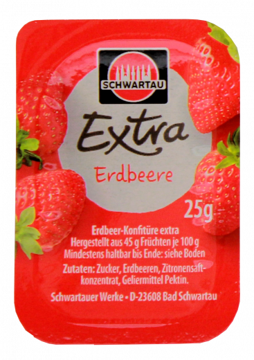 Schwartau Extra Frühstücksportionen Gastro Konfitüre, 100 x 25g Packungen