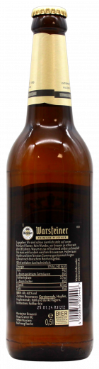 Warsteiner Pilsener 4.8% vol., 20 x 500ml Flaschen MEHRWEG