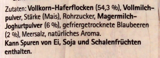 Ruf unser Porridge Bluberry Yoghurt 13 x 65g Packungen