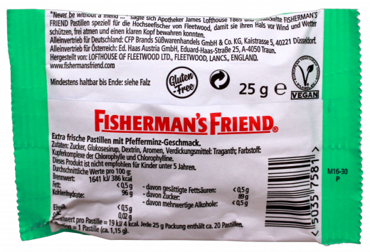 Fisherman's Friend Mint mit Zucker, 24 x 25g Beutel