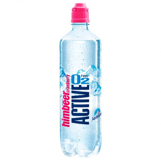 Adelholzener Alpenquellen Active O2 Himbeer Cranberry, 8 x 750 ml Flaschen EINWEG