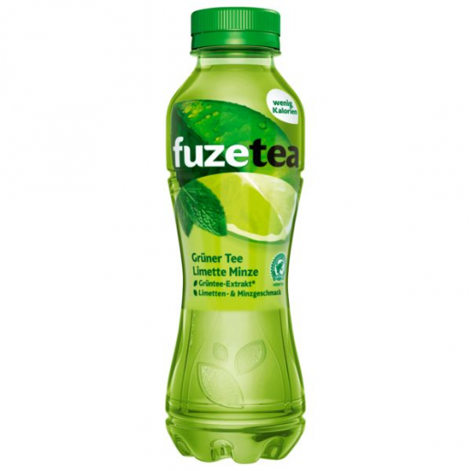 Fuze Grüntee Limette-Minze 12 x 400ml Flaschen EINWEG