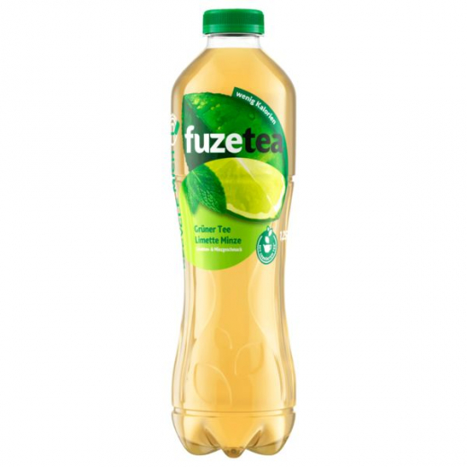 Fuze Tea Grüner Tee Limette Minze 6 x 1250ml Flaschen EINWEG