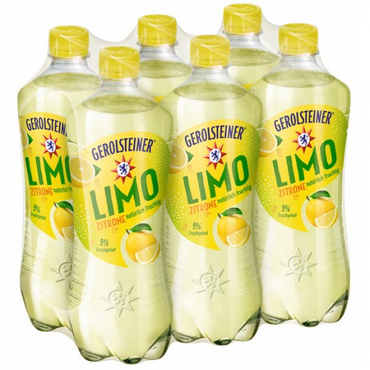 Gerolsteiner Zitronen-Limonade 6 x 750ml Flaschen EINWEG