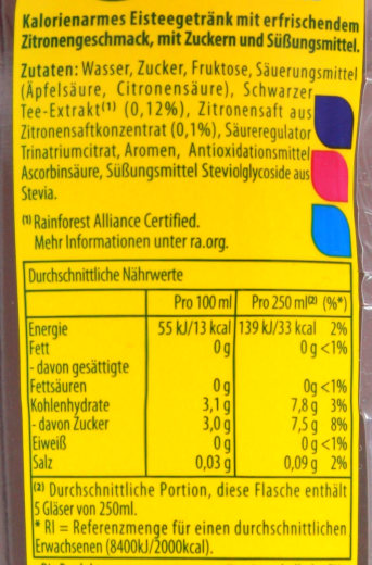 Lipton Zitrone 6 x 1,25 l Flaschen EINWEG