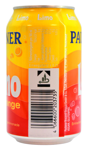 Paulaner Limo Orange, 24 x 0.33 l Dosen EINWEG