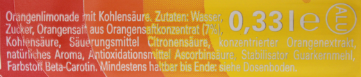 Paulaner Limo Orange, 24 x 0.33 l Dosen EINWEG