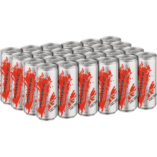 Power-G Watermelon Energy Drink, 24 x 250ml Dosen EINWEG