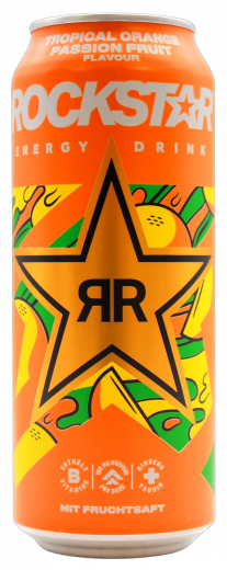 Rockstar Energy Tropical Orange Passion Fruit, 12 x 500ml Dosen EINWEG