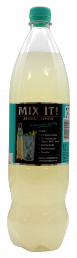 Schweppes Original Bitter Lemon, 6 x 1250ml Flaschen EINWEG