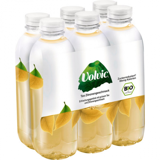 Volvic BIO Tee mit Zitronengeschmack, 6 x 750ml Flaschen EINWEG