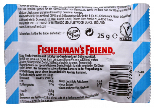 Fisherman's Friend Eucalyptus ohne Zucker, 24 x 25g Beutel