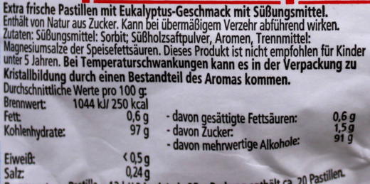 Fisherman's Friend Eucalyptus ohne Zucker, 24 x 25g Beutel