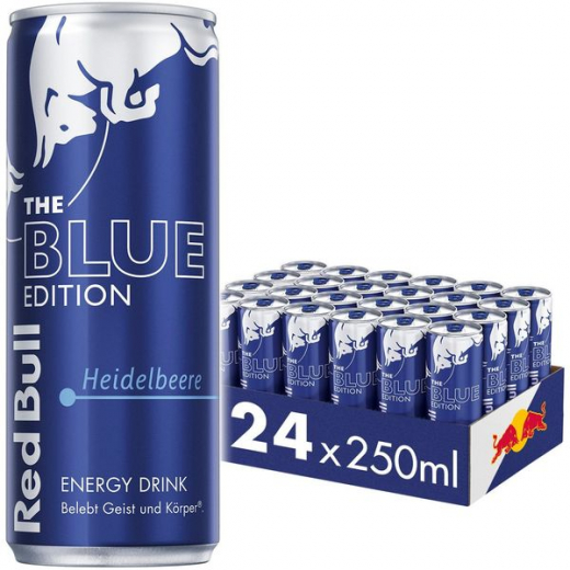 Red Bull Blue Edition Heidelbeere, 24 x 250ml Dosen EINWEG
