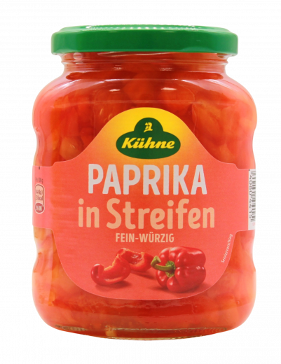 Kühne Paprika in Streifen 5 x 165g Gläser
