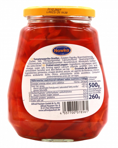 Nowka Tomatenpaprika Schnitzel 5 x 260g Gläser