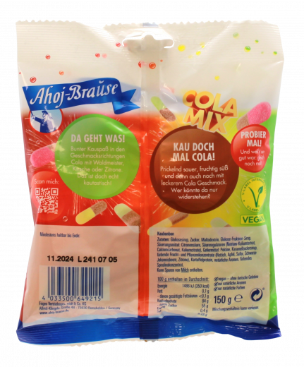 Ahoj-Brause Kaubonbons Cola Mix, 8 x 150g Beutel