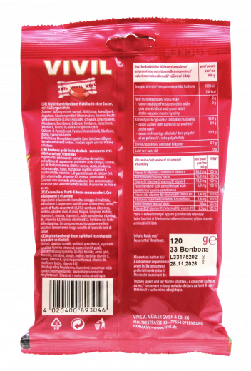 Vivil Multivitamin-Waldfrüchte ohne Zucker 15 x 120g Beutel