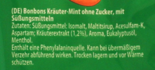 Vivil Hustenbonbons Kräuter-Mint ohne Zucker 15 x 120g Beutel