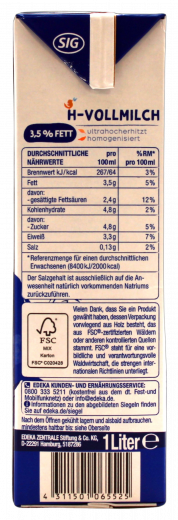 Gut & Günstig H-Milch 3.5%, 12 x 1 l Getränkekarton