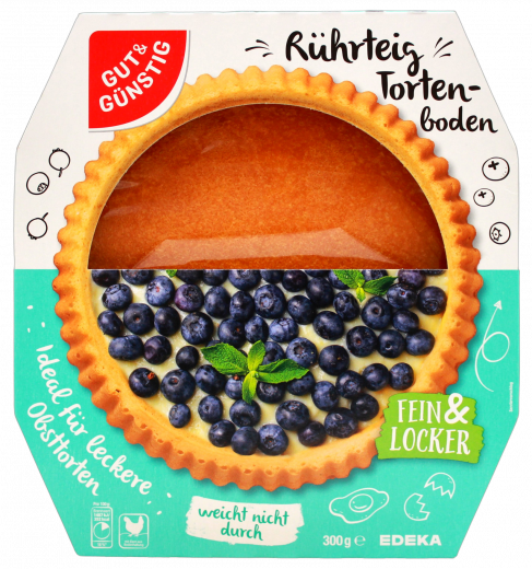 Gut & Günstig Rührteig Tortenboden 9 x 300g Packungen