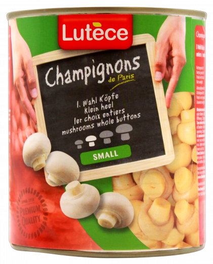 Lutece Champignons 1.Wahl ganz, 3 x 460g Dosen