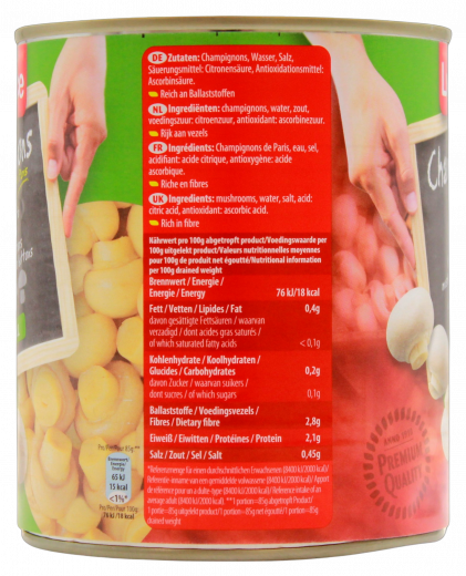Lutece Champignons 1.Wahl ganz, 3 x 460g Dosen