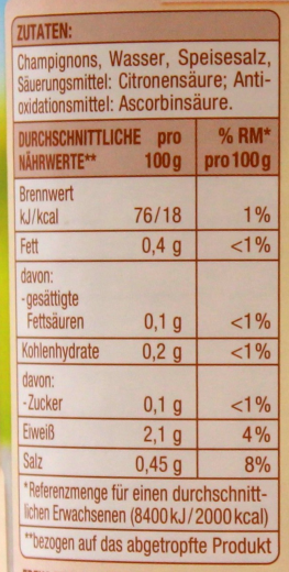 Gut & Günstig Champignons 3.Wahl geschnitten, 12 x 170g Dosen