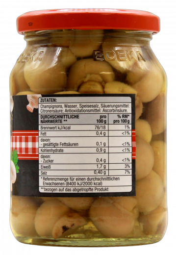 Edeka Champignons 1.Wahl ganze Köpfe, 3 x 200g Gläser
