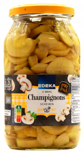 Edeka Champignons 2.Wahl in Scheiben, 3 x 315g Gläser
