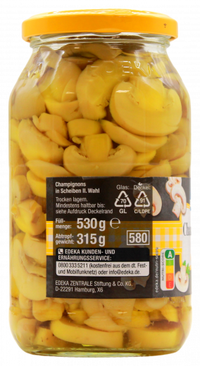 Edeka Champignons 2.Wahl in Scheiben, 3 x 315g Gläser