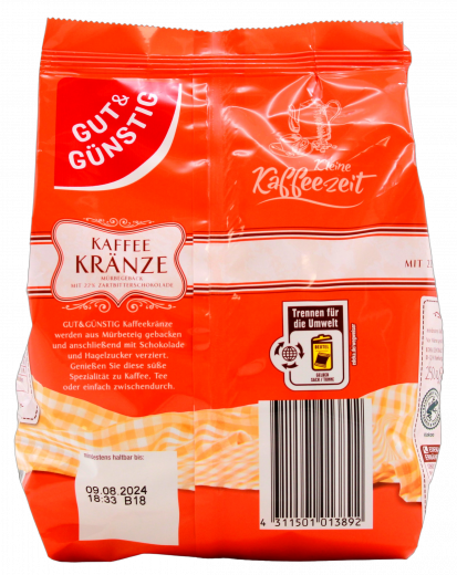 Gut & Günstig Kaffeekränze, 6 x 250g Packungen