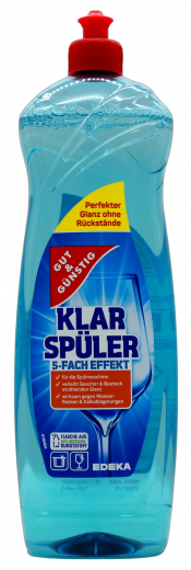 Gut & Günstig Klarspüler 5-Fach Effekt, 12 x 1l Flaschen