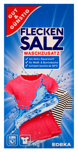 Gut & Günstig Fleckensalz Waschzusatz, 6 x 1000 g Packungen
