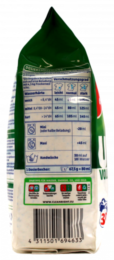 Gut & Günstig Ultra Vollwaschmittel, 2 x 2025g Packungen