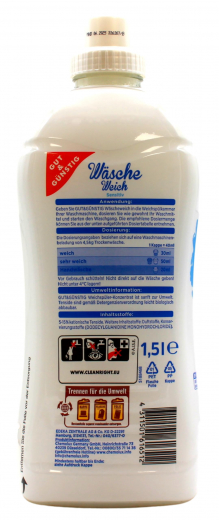 Gut & Günstig Wäsche Weich Sensitiv Weichspüler, 6 x 1.5l Flaschen