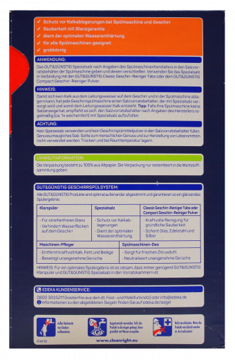 Gut & Günstig Spezial Salz mit 5-Fach Effekt, 6 x 2 kg Packungen