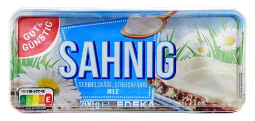 Gut & Günstig Schmelzkäsezubereitung Sahnig, 8 x 200g Becher