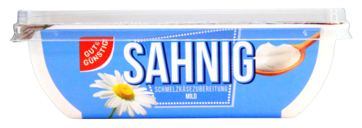 Gut & Günstig Schmelzkäsezubereitung Sahnig, 8 x 200g Becher