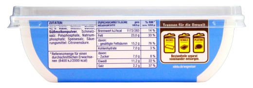 Gut & Günstig Schmelzkäsezubereitung Sahnig, 8 x 200g Becher