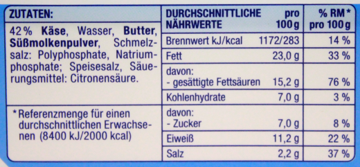 Gut & Günstig Schmelzkäsezubereitung Sahnig, 8 x 200g Becher