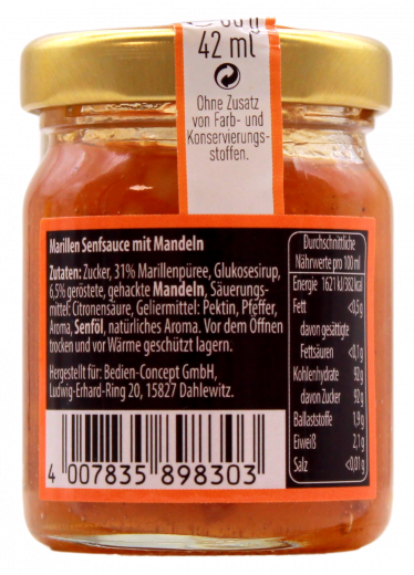 R&Z Marillen Senfsauce mit Mandeln, 6 x 60g Gläser