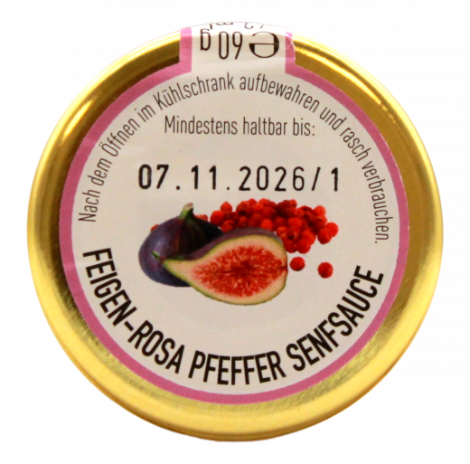 Ideal Feige-Rosa Pfeffer Senfsauce, 6 x 60g Gläser