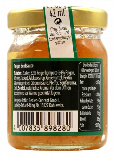 R&Z Feigensenfsauce, 6 x 60g Gläser