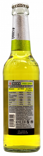 Beck's Green Lemon 2.5% vol., 24 x 330ml Flaschen MEHRWEG