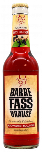 Barre Fassbrause Holunder, 24 x 330ml Flaschen MEHRWEG