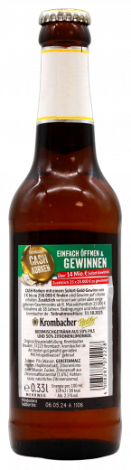 Krombacher Radler 2.5% vol., 24 x 330ml Flaschen MEHRWEG